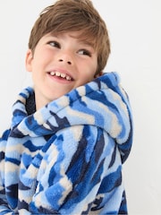 FatFace Camo Navy Blue Oversized Hoodie - Image 5 of 7