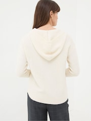 FatFace Cream Textured Hoodie - Image 2 of 5