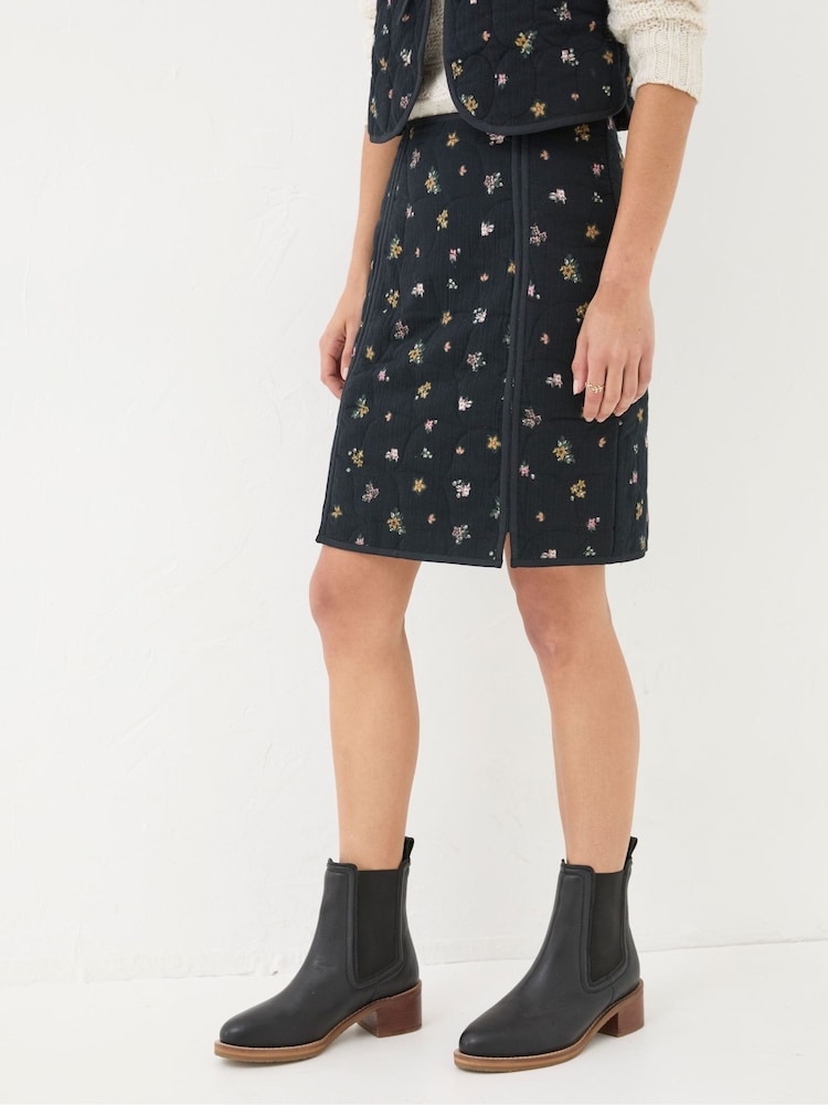 FatFace Shelby Black Ditsy Paisley Skirt - Image 1 of 5