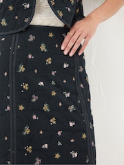 FatFace Shelby Black Ditsy Paisley Skirt - Image 4 of 5