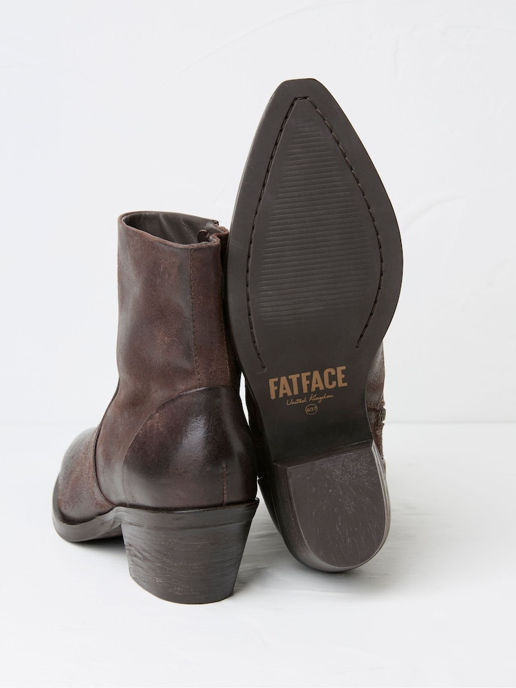 FatFace Leonie Brown Ankle Western Boots - Image 2 of 3