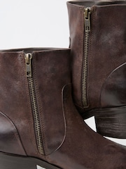FatFace Leonie Brown Ankle Western Boots - Image 3 of 3