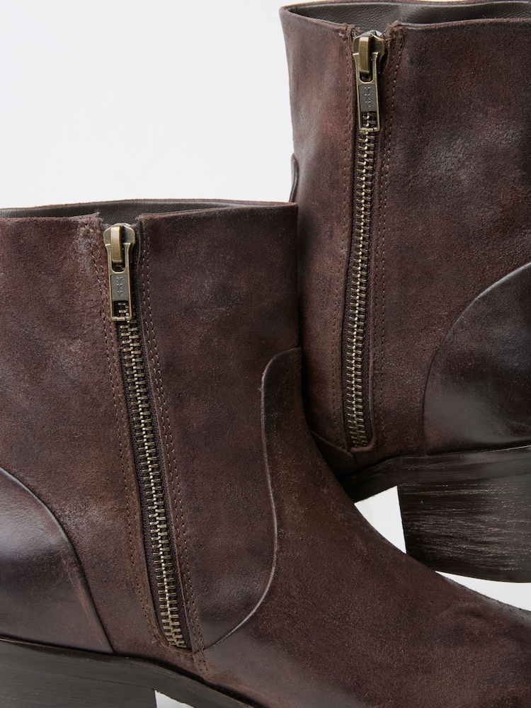 FatFace Leonie Brown Ankle Western Boots - Image 3 of 3