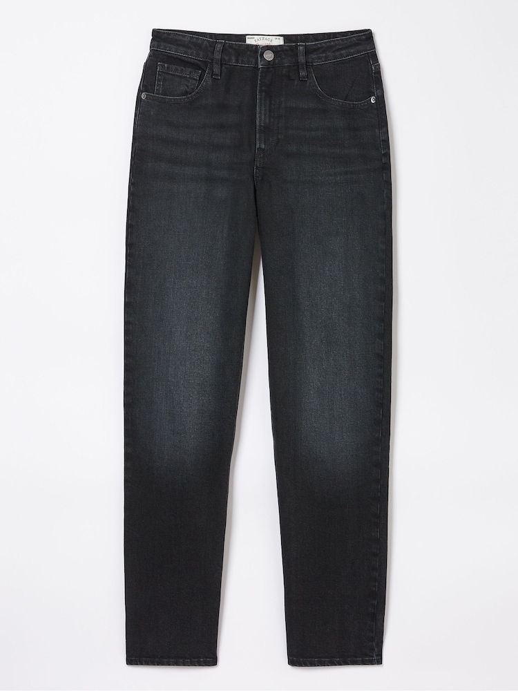 FatFace Ludlow Washed Black Boyfriend Jeans - Image 1 of 1