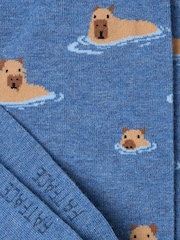FatFace Blue Capybara Men's Socks 1 Pack - Image 2 of 2