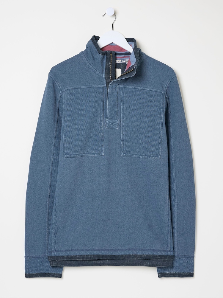 FatFace Airlie Blue Panel Sweatshirt - Image 6 of 6