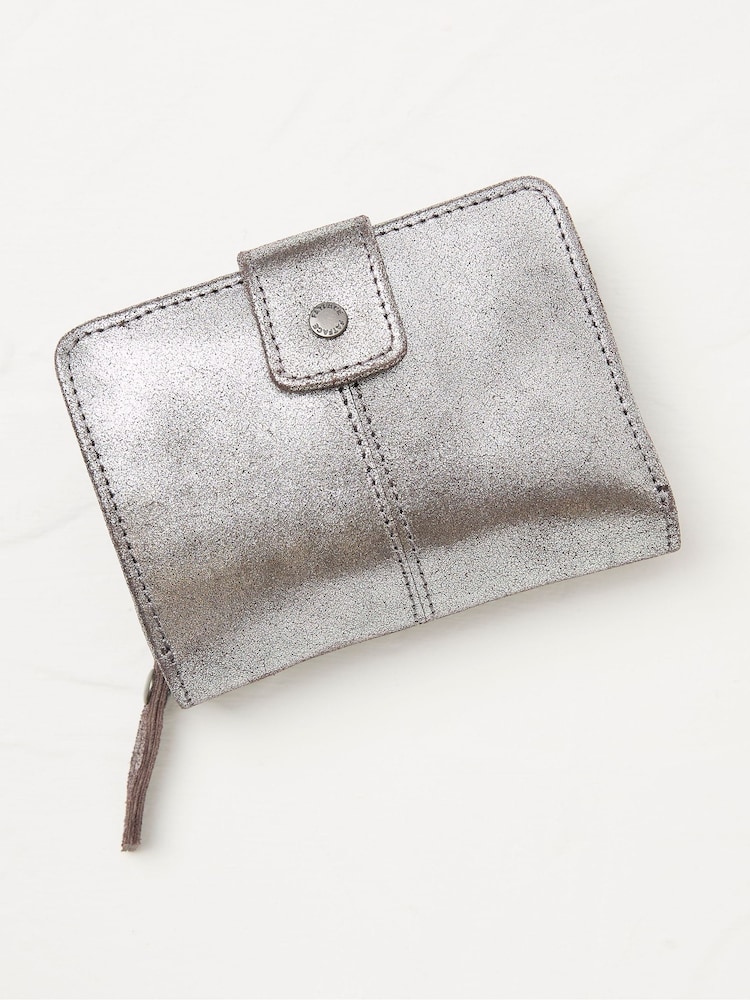 FatFace Etta Silver Zip Purse - Image 1 of 2