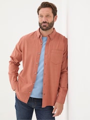 FatFace Orange Long Sleeve Tadlow Shirt - Image 3 of 5