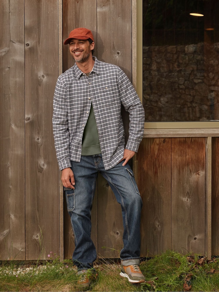 FatFace Lewes Blue Check Shirt - Image 1 of 7 FatFace Lewes Blue Check Shirt - Image 1 of 7