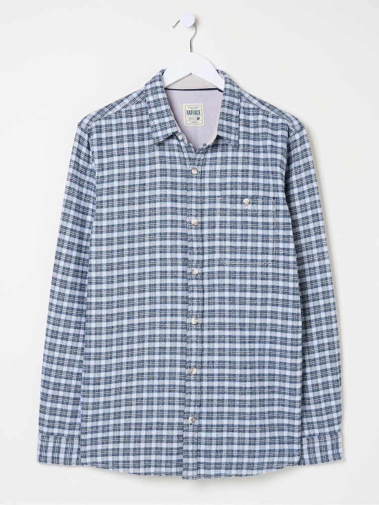 FatFace Lewes Blue Check Shirt - Image 7 of 7 FatFace Lewes Blue Check Shirt - Image 7 of 7
