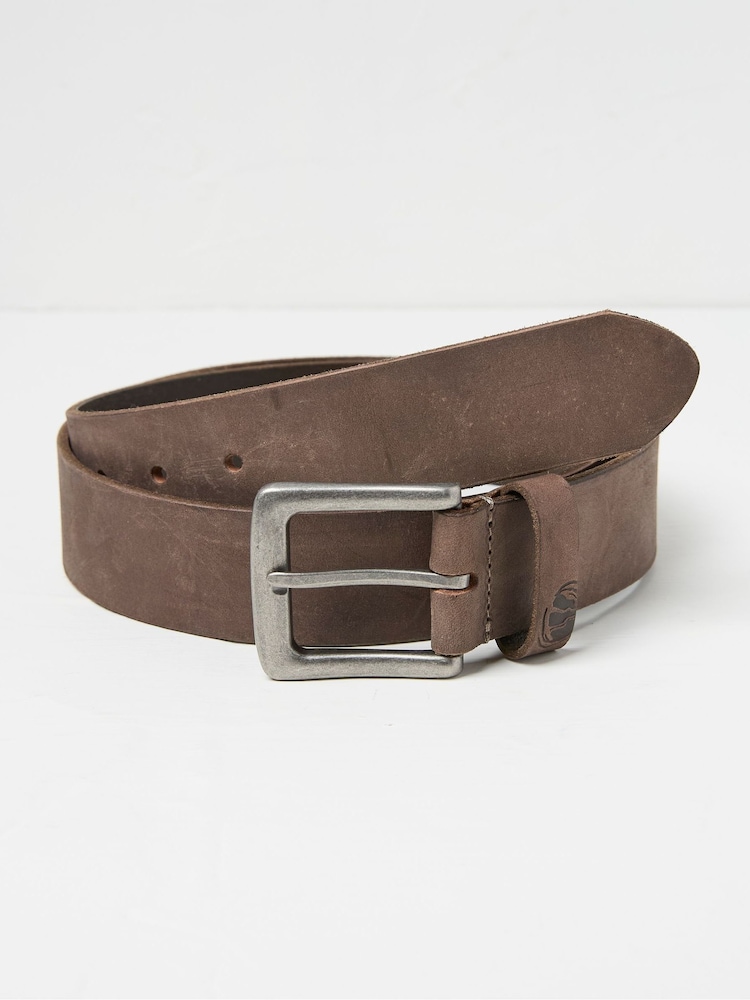 FatFace Brown Nubuck Leather Belt - Image 1 of 2