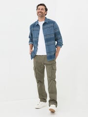 FatFace Trescow Blue Stripe Shirt - Image 1 of 7