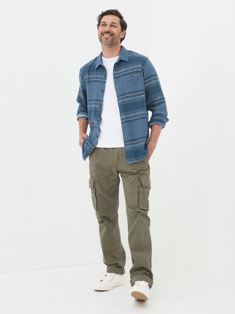 FatFace Trescow Blue Stripe Shirt - Image 1 of 7