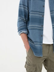 FatFace Trescow Blue Stripe Shirt - Image 4 of 7