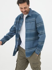 FatFace Trescow Blue Stripe Shirt - Image 5 of 7