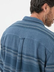 FatFace Trescow Blue Stripe Shirt - Image 6 of 7