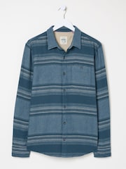 FatFace Trescow Blue Stripe Shirt - Image 7 of 7