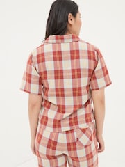 FatFace Red Check Pyjama Top - Image 2 of 5