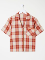 FatFace Red Check Pyjama Top - Image 5 of 5
