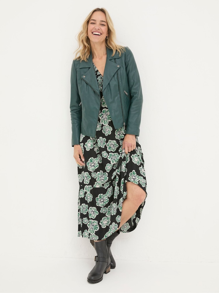 FatFace Bethany Green Quilted Biker Jacket - Image 1 of 5 FatFace Bethany Green Quilted Biker Jacket - Image 1 of 5