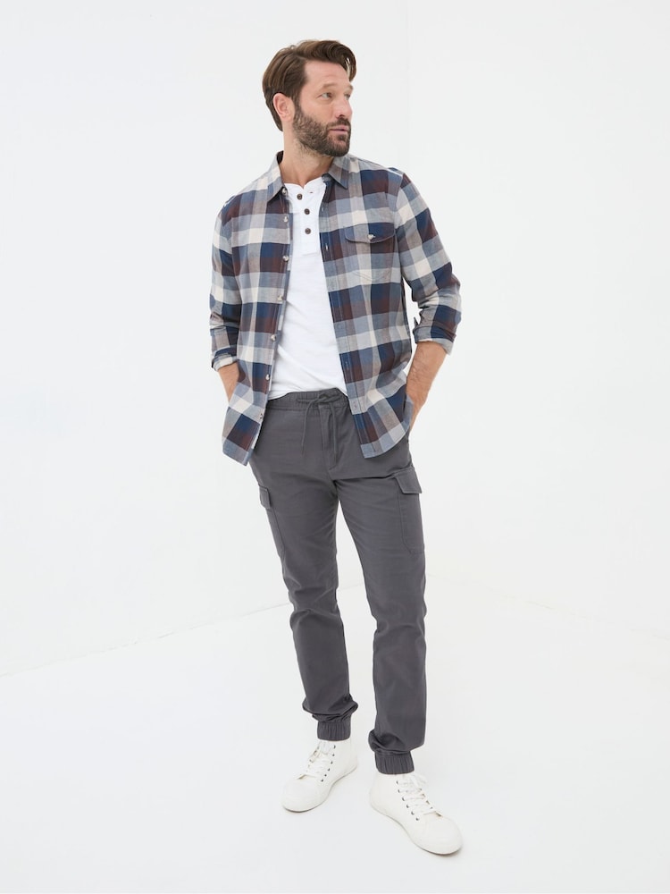 Серый - FatFace Cuffed Cargo Trousers - Изображение 1 из 6