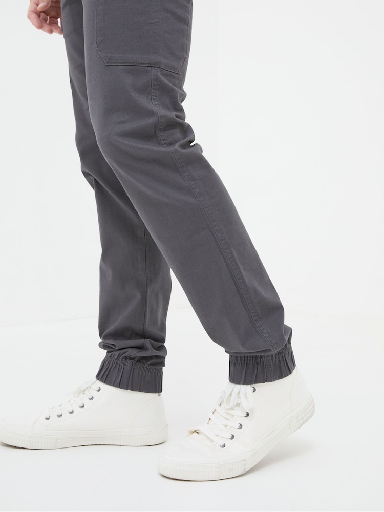 FatFace Kent Grey Cuffed Cargo Trousers - Image 3 of 6