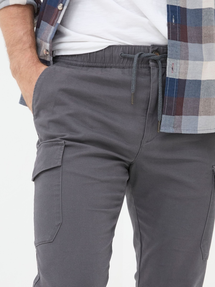 FatFace Kent Grey Cuffed Cargo Trousers - Image 5 of 6