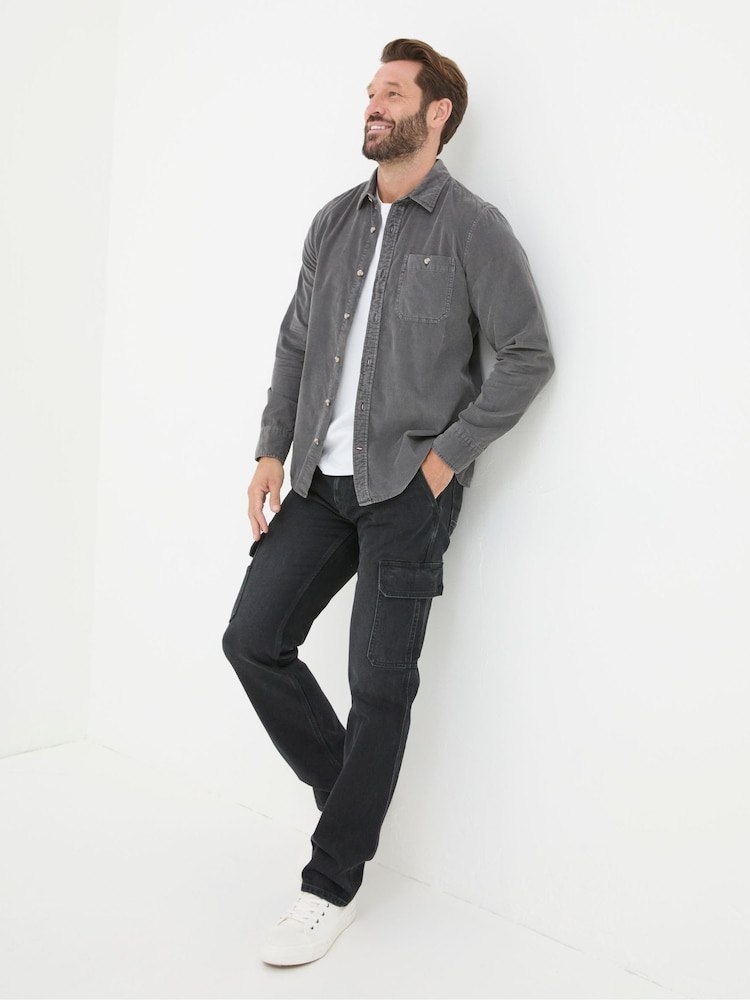 FatFace Vintage Black Cargo Jeans - Image 1 of 7