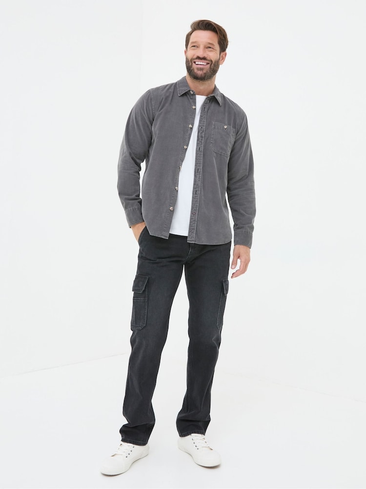 FatFace Vintage Black Cargo Jeans - Image 2 of 7