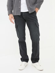 FatFace Vintage Black Cargo Jeans - Image 3 of 7