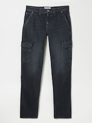 FatFace Vintage Black Cargo Jeans - Image 7 of 7