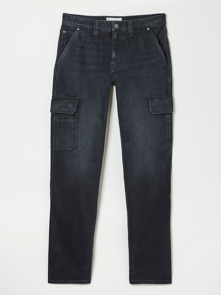 FatFace Vintage Black Cargo Jeans - Image 7 of 7