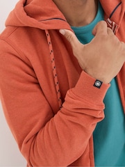 FatFace Brooke Orange Zip Through Hoodie - Image 4 of 5