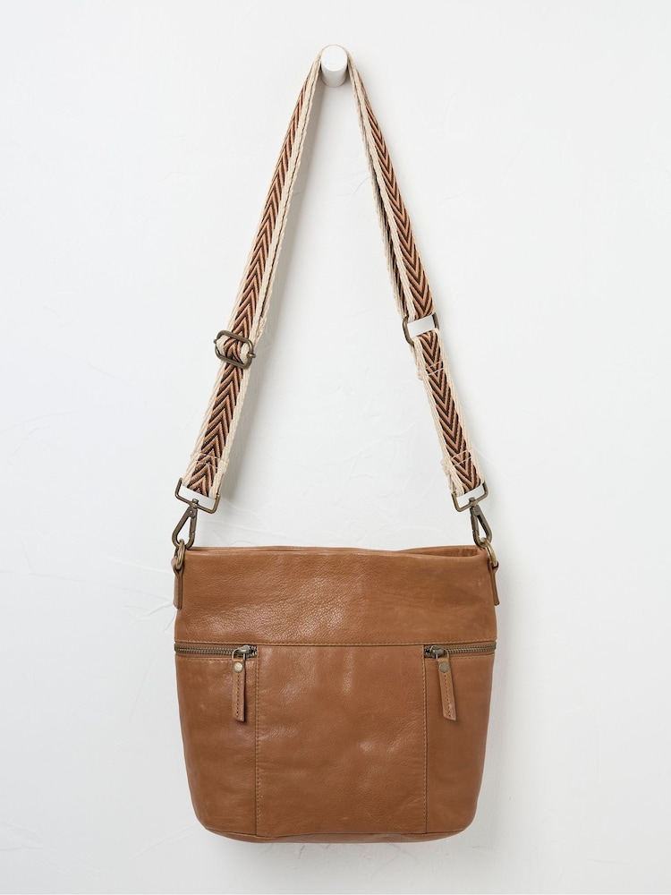 FatFace Brown Chevron Bag Strap - Image 2 of 2