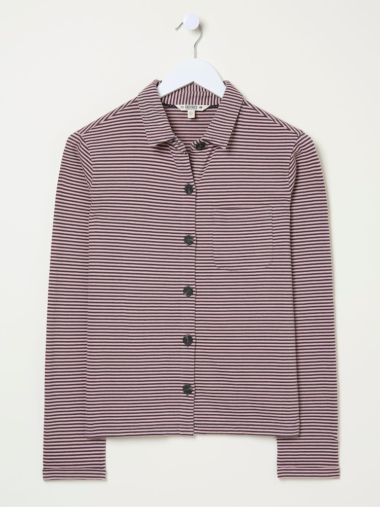 FatFace Jess Grey Striped Shirt - Image 6 of 6