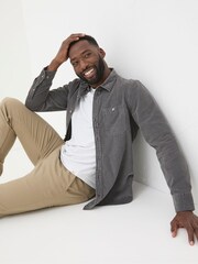 FatFace Grey Long Sleeve Cord Shirt - Image 2 of 4