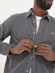 FatFace Grey Long Sleeve Cord Shirt - Image 3 of 4