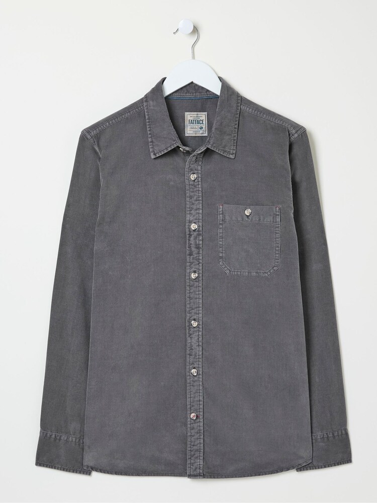 FatFace Grey Long Sleeve Cord Shirt - Image 4 of 4