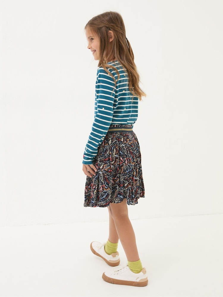 FatFace Multi Butterfly Print Skirt - Image 2 of 4 FatFace Multi Butterfly Print Skirt - Image 2 of 4