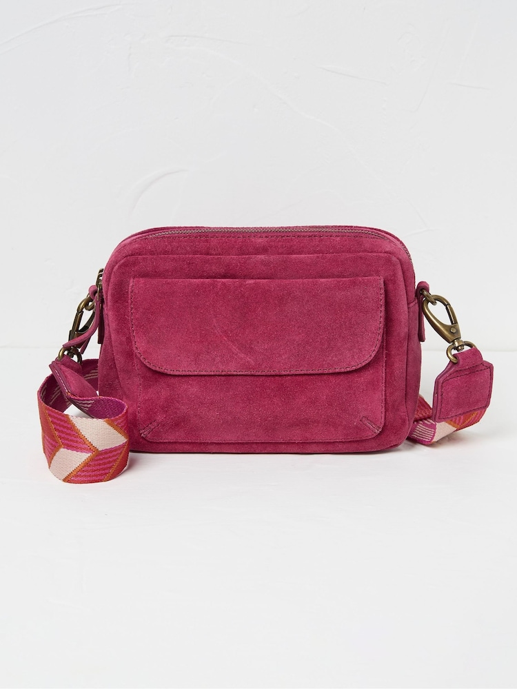Crossbody Bags Fat Face Suede Bag Buy FatFace The Oslo Pink Camera