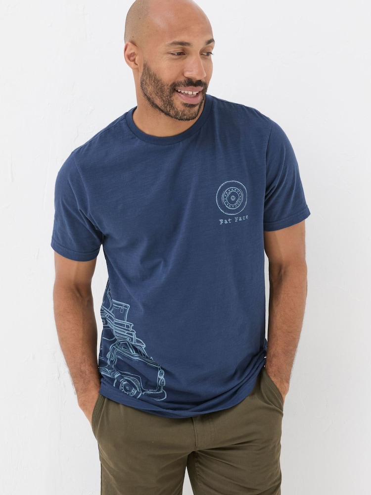 FatFace Blue VW Sketch T-Shirt - Image 2 of 6