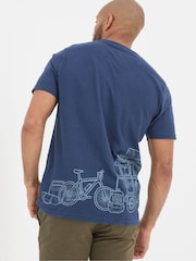 FatFace Blue VW Sketch T-Shirt - Image 3 of 6