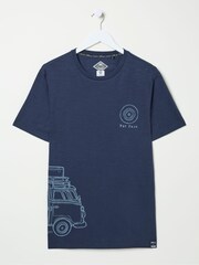 FatFace Blue VW Sketch T-Shirt - Image 4 of 6