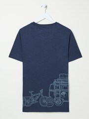 FatFace Blue VW Sketch T-Shirt - Image 5 of 6