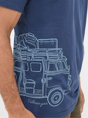 FatFace Blue VW Sketch T-Shirt - Image 6 of 6