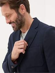 FatFace Blue Navy Witley Wool Blazer - Image 5 of 6