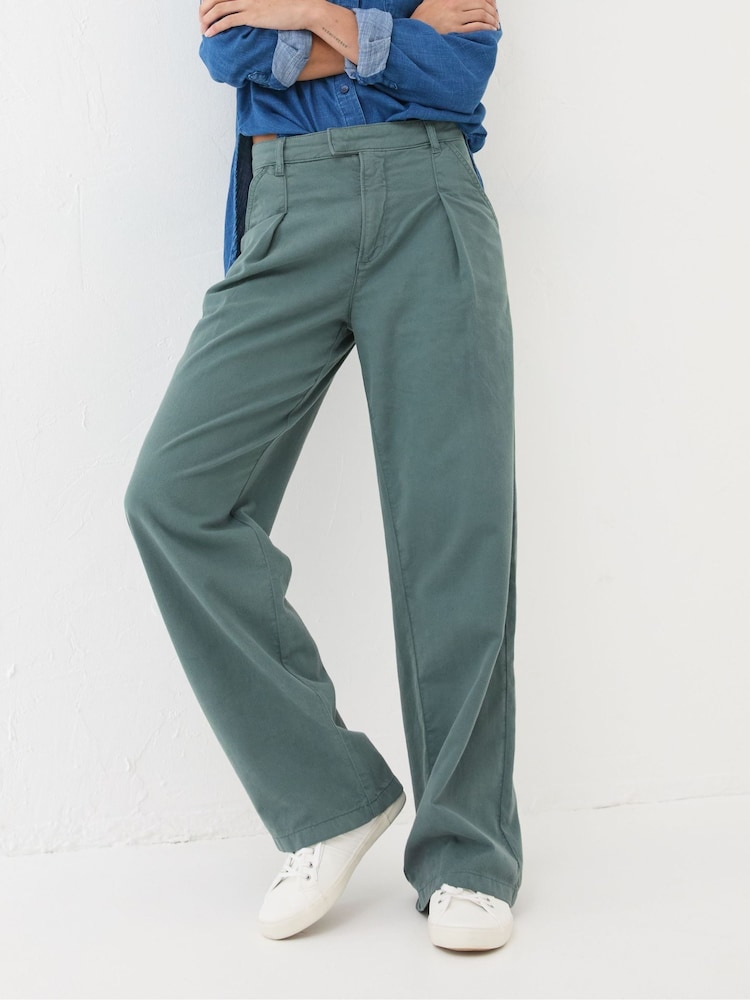 FatFace Saffron Blue Wide Leg Trousers - Image 3 of 5