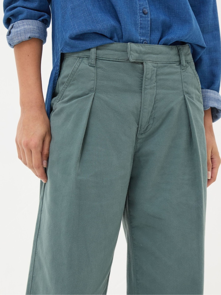 FatFace Saffron Blue Wide Leg Trousers - Image 4 of 5