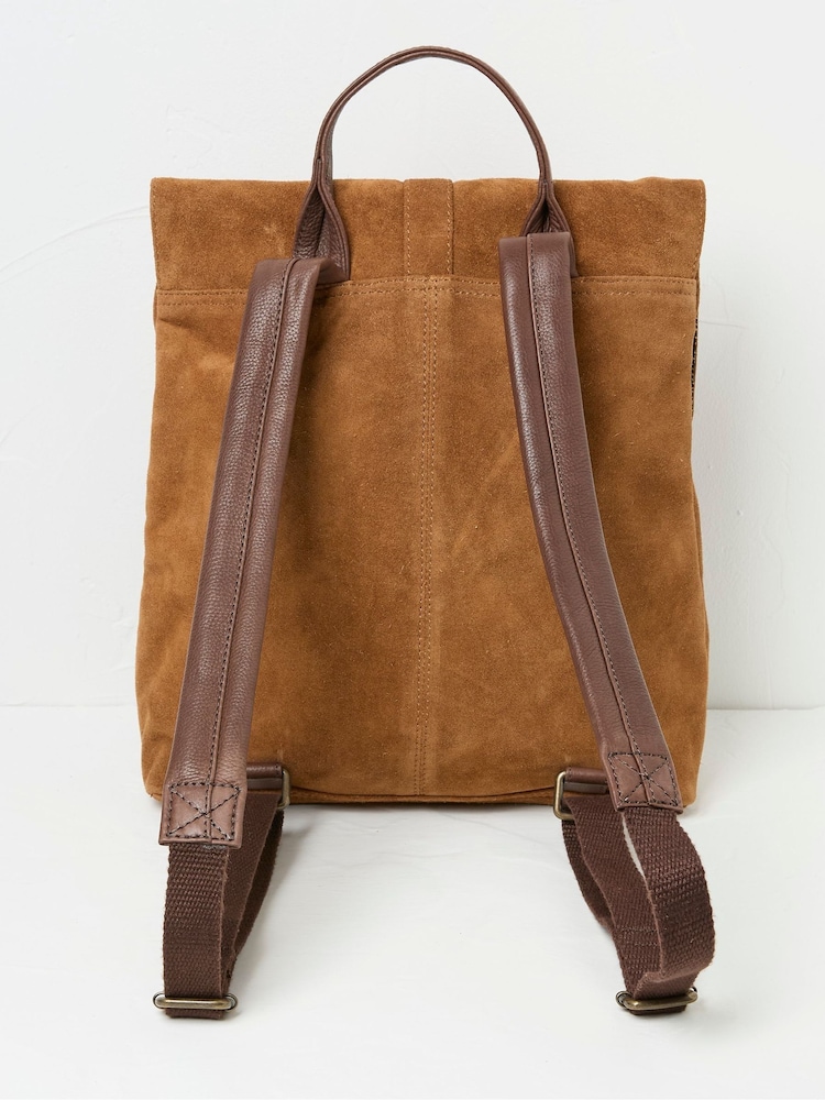 FatFace Rue Brown Suede Rucksack - Image 2 of 2