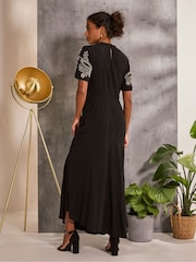 FatFace Margot Black Beaded Maxi Dress - Image 2 of 6